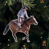 Personalized Photo Acrylic Ornament – Christmas Gift For Horse Rider, Horse Lover – Hobby That Moves The Soul