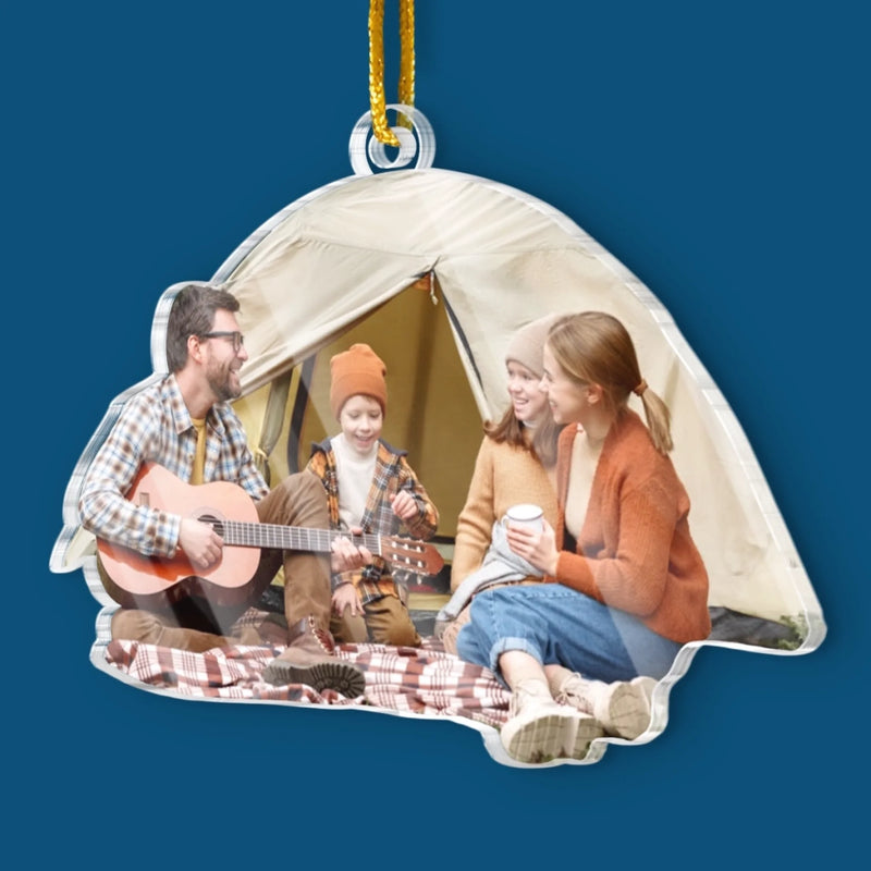 Personalized Photo Acrylic Ornament – Christmas Gift For Camping Lovers, Family,  - Lost In What I Love Most
