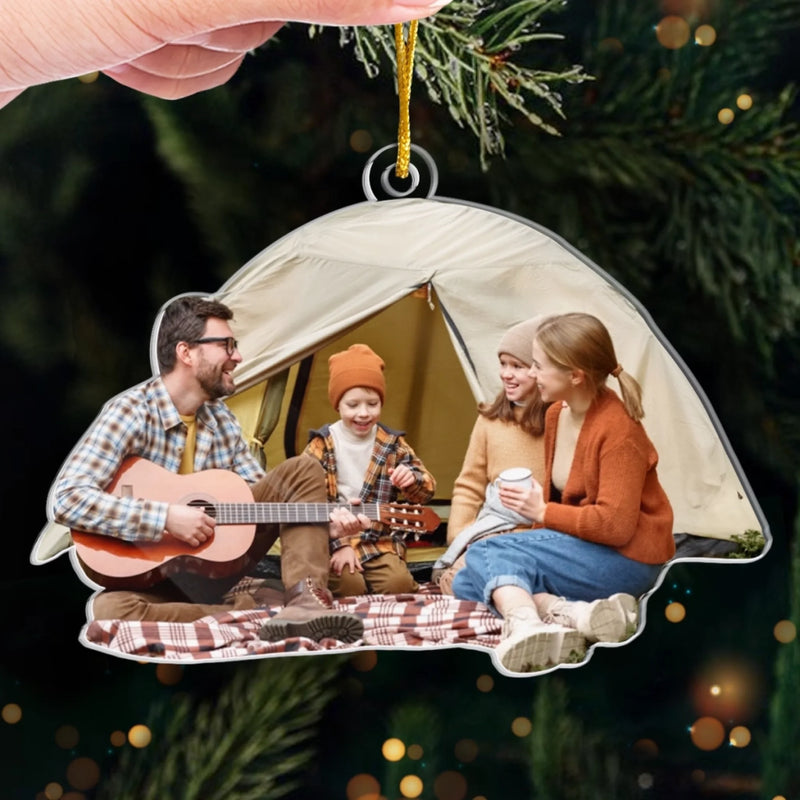 Personalized Photo Acrylic Ornament – Christmas Gift For Camping Lovers, Family,  - Lost In What I Love Most