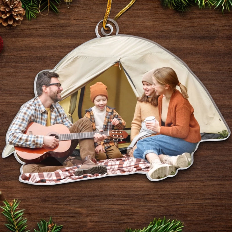 Personalized Photo Acrylic Ornament – Christmas Gift For Camping Lovers, Family,  - Lost In What I Love Most