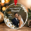Personalized Glass Ornament – Christmas, Anniversary Gift For Couple – First Christmas Together