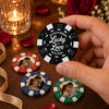 Personalized Photo Poker Chip Set - Gift For Couple, Newlyweds - Lucky In Love