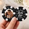 Personalized Photo Poker Chip Set - Gift For Couple, Newlyweds - Lucky In Love