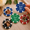 Personalized Photo Poker Chip Set - Gift For Couple, Newlyweds - Lucky In Love
