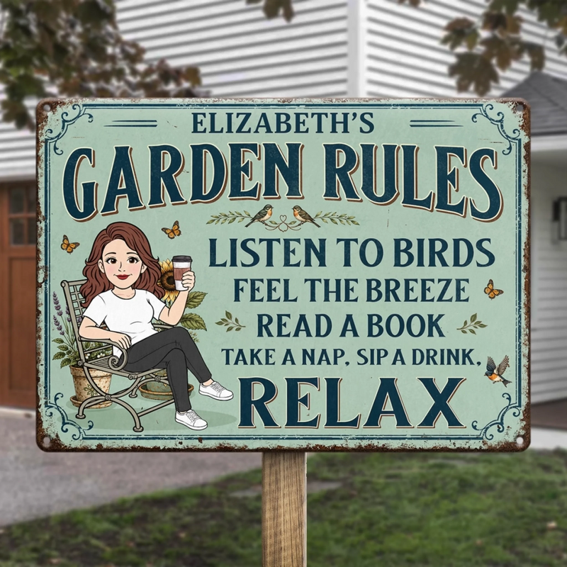 Personalized Home Decor Metal Sign – Gift For Garden Lovers, Plant Lovers – In My Garden Era