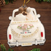 Personalized Acrylic Ornament – Christmas, Wedding Gift For Couple, Newlyweds – First Christmas, Forever Love