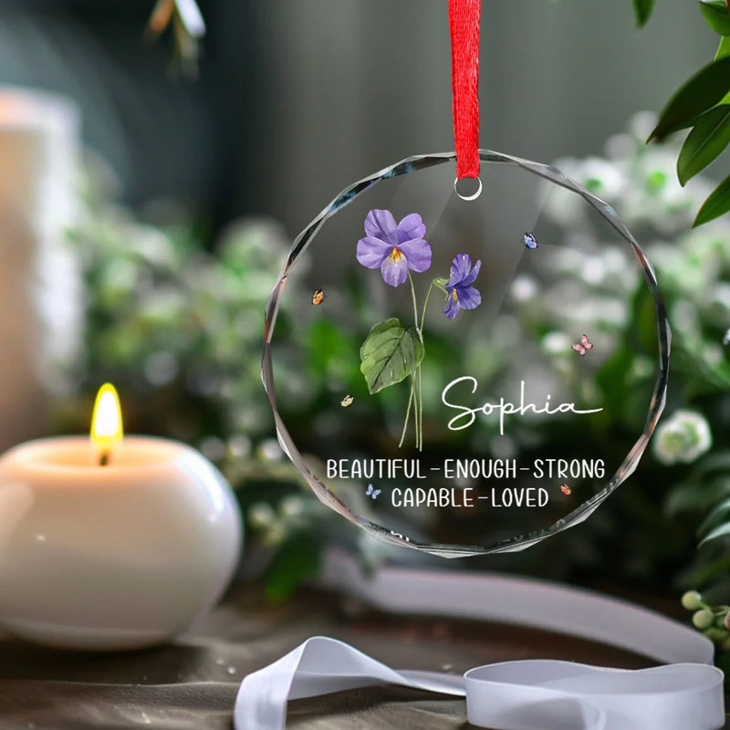 Personalized Glass Ornament - Christmas Gift For Sister, Bestie, Best Friend - Besties For Life, Soulmates Forever