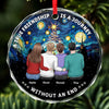 Personalized Glass Ornament - Christmas Gift For Sister, Bestie, Best Friend - A Journey Without An End