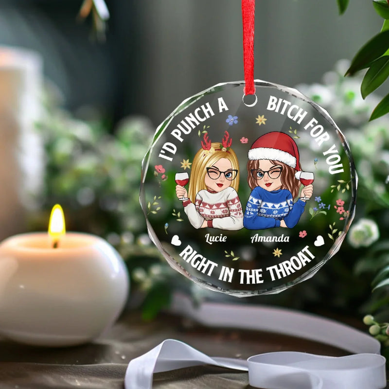 Personalized Glass Ornament - Christmas Gift For Sister, Bestie, Best Friend - Besties Make Life Sweeter
