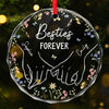 Personalized Glass Ornament - Christmas Gift For Sister, Bestie, Best Friend - Heart To Heart