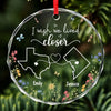 Personalized Glass Ornament - Christmas Gift For Sister, Bestie, Best Friend - Distance Means So Little When You Have A Friend