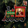 Personalized Photo Acrylic Ornament – Christmas Gift For Mom, Dad, Family – All Aboard The Christmas Train