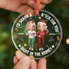 Personalized Glass Ornament - Christmas Gift For Sister, Bestie, Best Friend - Chaos Queens Forever
