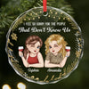 Personalized Glass Ornament - Christmas Gift For Sister, Bestie, Best Friend - Laughter Louder With You Around