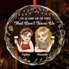 Personalized Glass Ornament - Christmas Gift For Sister, Bestie, Best Friend - Laughter Louder With You Around