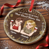 Personalized Glass Ornament - Christmas Gift For Sister, Bestie, Best Friend - Laughter Louder With You Around