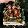 Personalized Photo Acrylic Ornament – Christmas Gift For Grandma, Grandpa, Family – Joy Begins With Grandkids