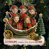 Personalized Photo Acrylic Ornament – Christmas Gift For Grandma, Grandpa, Family – Joy Begins With Grandkids