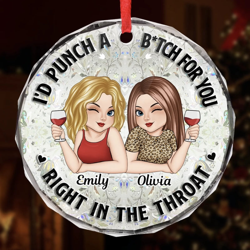 Personalized Glass Ornament - Christmas Gift For Sister, Bestie, Best Friend - Life Is Sweeter With You