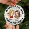 Personalized Glass Ornament - Christmas Gift For Sister, Bestie, Best Friend - Life Is Sweeter With You