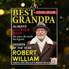 Personalized Photo Magazine Acrylic Ornament – Christmas Gift For Grandpa – His Wisdom Warms Our Hearts