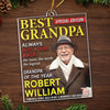 Personalized Photo Magazine Acrylic Ornament – Christmas Gift For Grandpa – His Wisdom Warms Our Hearts