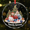 Personalized Photo Glass Ornament - Christmas Gift For Mom, Dad, Family - My Happy Place