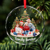 Personalized Photo Glass Ornament - Christmas Gift For Mom, Dad, Family - My Happy Place