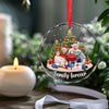 Personalized Photo Glass Ornament - Christmas Gift For Mom, Dad, Family - My Happy Place