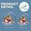 Personalized Photo Glass Ornament - Christmas Gift For Mom, Dad, Family - My Happy Place