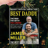 Personalized Photo Magazine Acrylic Ornament – Christmas Gift For Dad – His Strength Shapes Our Days
