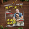 Personalized Photo Magazine Acrylic Ornament – Christmas Gift For Dad – His Strength Shapes Our Days