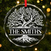Personalized Glass Ornament - Christmas Gift For Mom, Dad, Family - Roots That Bind Us, Branches That Reach Skyward