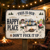 Personalized Home Decor Metal Sign - Summer, Anniversary Gift For Couple, Camping Lovers - You Me and Nature