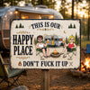 Personalized Home Decor Metal Sign - Summer, Anniversary Gift For Couple, Camping Lovers - You Me and Nature