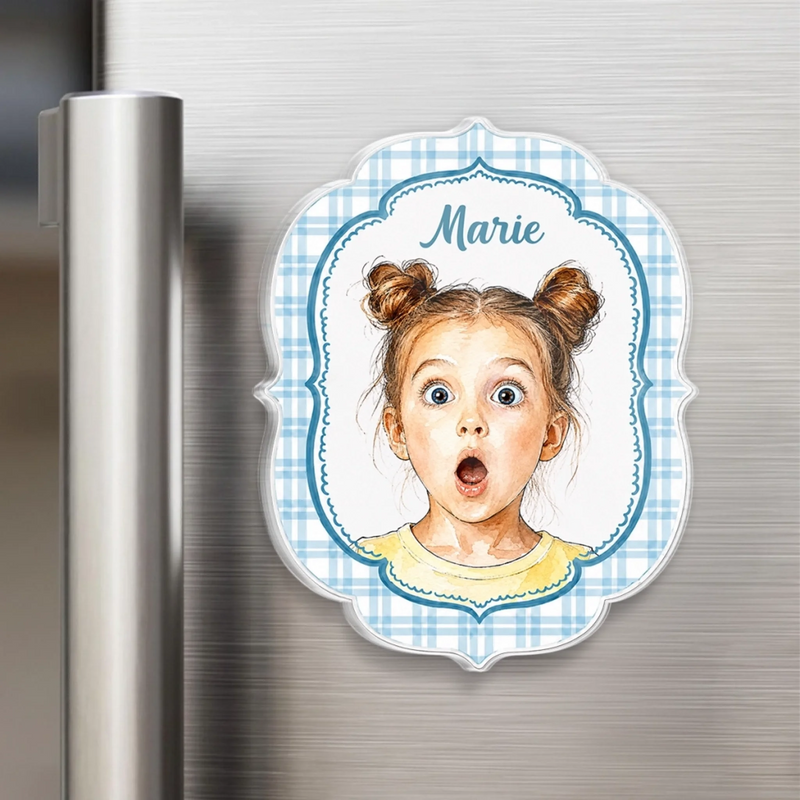 Personalized Photo Acrylic Fridge Magnet - Gift For Family - My Sweet Angel