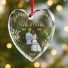 Personalized Glass Ornament – Christmas, Anniversary Gift For Couple, Husband, Wife – Newlyweds Merry Christmas