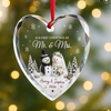 Personalized Glass Ornament – Christmas, Anniversary Gift For Couple, Husband, Wife – Our First Holiday Home