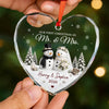 Personalized Glass Ornament – Christmas, Anniversary Gift For Couple, Husband, Wife – Our First Holiday Home