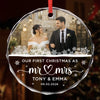 Personalized Photo Glass Ornament – Christmas, Anniversary Gift For Couple, Husband, Wife – Our Happily Ever Christmas