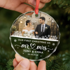 Personalized Photo Glass Ornament – Christmas, Anniversary Gift For Couple, Husband, Wife – Our Happily Ever Christmas