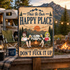 Personalized Home Decor Metal Sign – Summer, Anniversary Gift For Couple, Camping Lovers – Home on Wheels