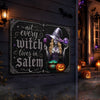 Personalized Home Decor Metal Sign - Halloween Witchy Gift For Sister, Bestie, Best Friend - Born to Bewitch