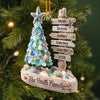 Personalized Sea Glass Acrylic Ornament – Christmas Gift For Family – Making Waves Together