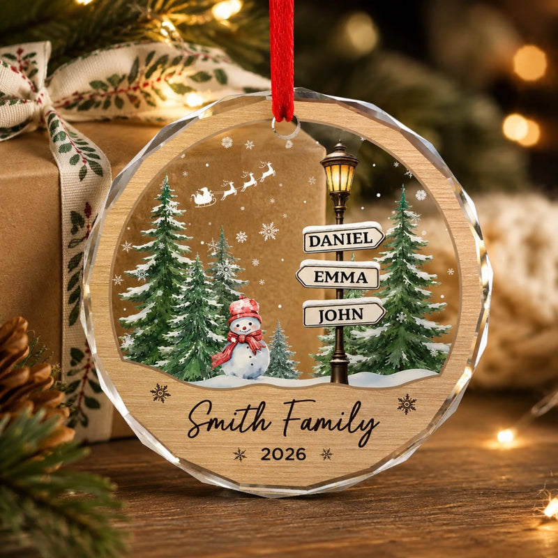 Personalized Glass Ornament – Christmas Gift For Family – Making Christmas Memories