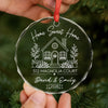 Custom New Home First Home Glass Ornament - Personalized Anniversary Wedding Gifts For Husband And Wife, Him And Her - Together Is My Favorite Place