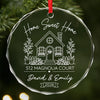Custom New Home First Home Glass Ornament - Personalized Anniversary Wedding Gifts For Husband And Wife, Him And Her - Together Is My Favorite Place