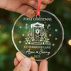 Personalized Glass Ornament – Housewarming Christmas Gift For New Homeowners, Family, Couple – Our New Home