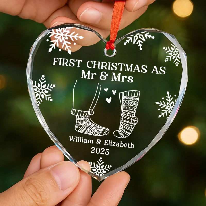 Personalized Glass Ornament – Christmas, Anniversary Gift For Couple – A Season Of Love