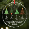 Personalized Glass Ornament – Christmas Gift For Family – Joy Around Our Tree